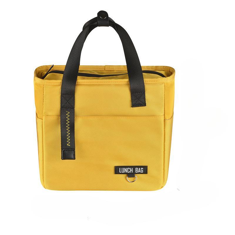 

Изолированная коробка для завтрака Bento, термосумка, большая емкость, сумки для хранения еды на молнии, контейнер для женщин, сумки-холодильник для путешествий, сумки для пикника жёлтый