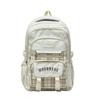 Schoolbag wholesale 1011 large capacity student schoolbag plaid contrasting color college style multi-layer backpack short trip backpack female