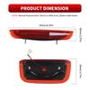 1PC LED High Mount Rear Third Brake Light Stop Signal Lamp Black/Red Lens For Nissan Juke 2011-2014 OEM:26590-1KA0B Accessories