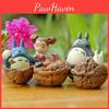 Cute Cartoon Totoro Cat Coal Ball Walnut Mini Model Ornament For Prop Landscape