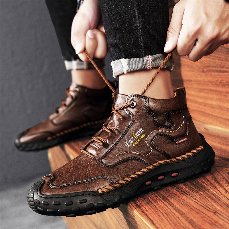 Martin Men's Winter Boots: Large Size, Anti-Cold, Plus Velvet, Warm Outdoor Sports and Casual Shoes