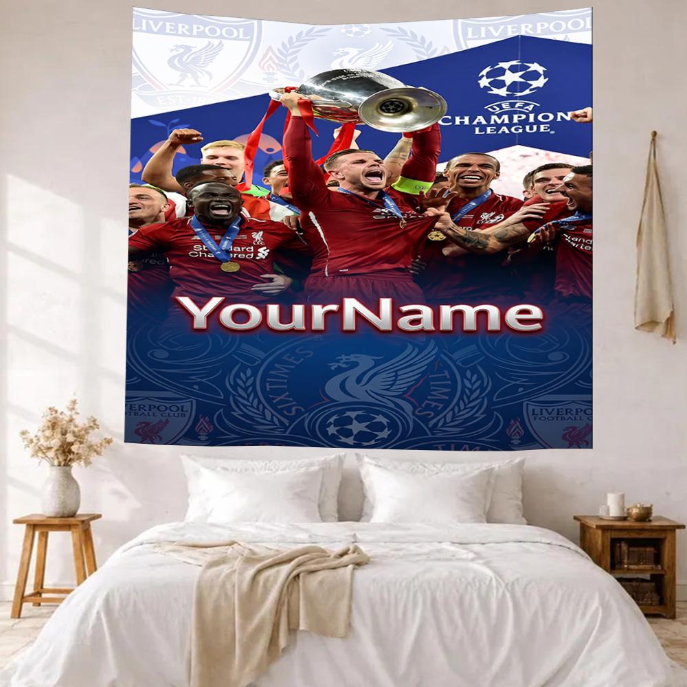 Liverpool Custom Your Name Wall Decor Tapestry Art For Pet Memorial Birthdaywedding Party Backdrop Family Gift