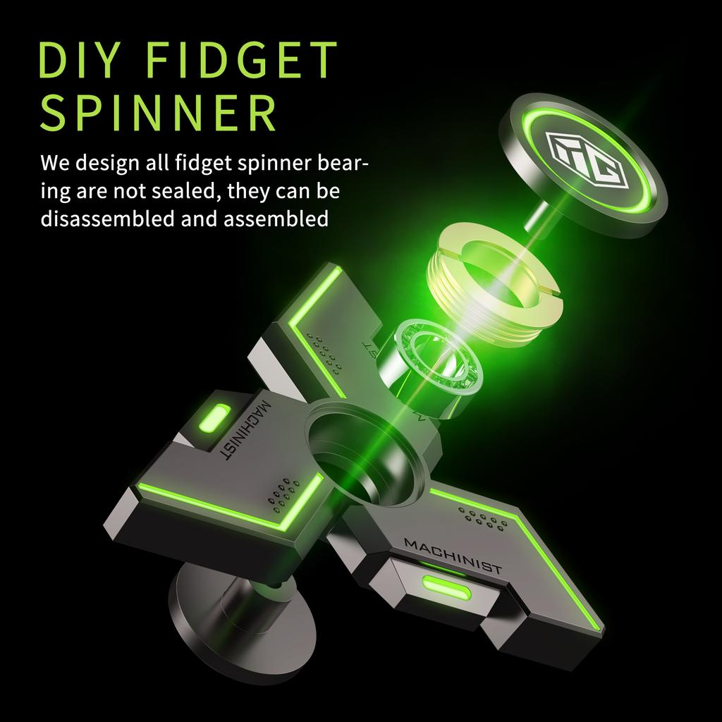 User Stress Stress Ease Figets Plaything Fidgeting Spinner Metal Alloy Gyro Luminous Hand Stress Relief Toy Boy Adults Gifts
