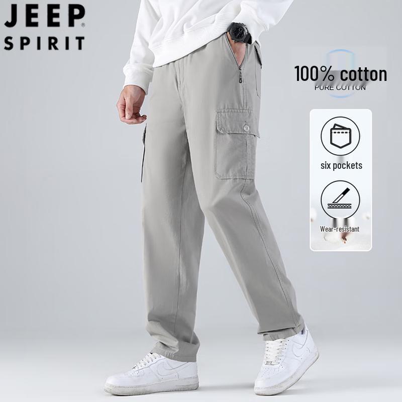 JEEP SPIRIT Men's Cotton Loose Cargo Pants