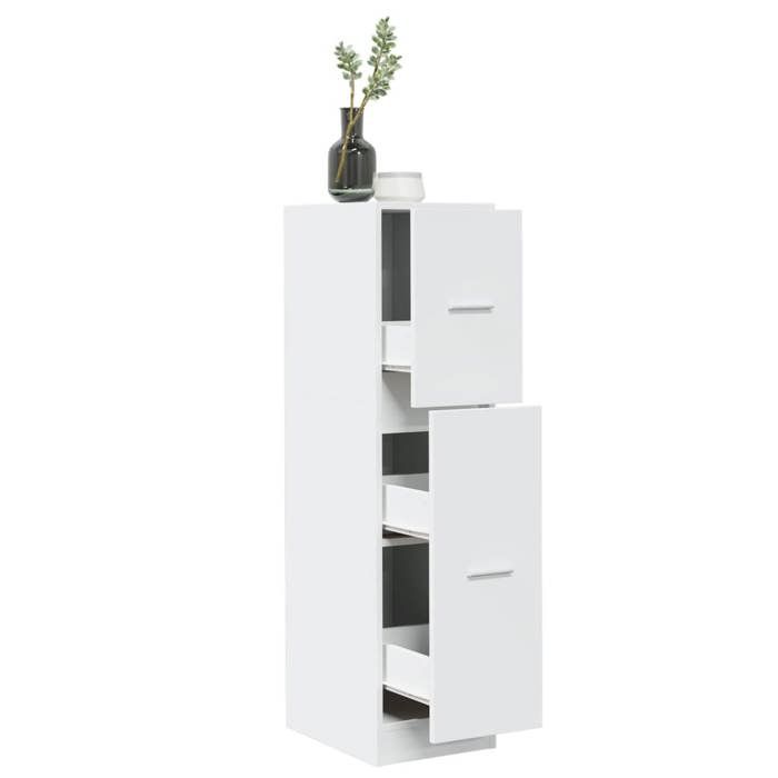 VidaXL Armoire d'apothicaire blanc 30x41x118 cm bois d'ingénierie, coffre d'apothicaire, meuble d'apothicaire, coffre à 855160