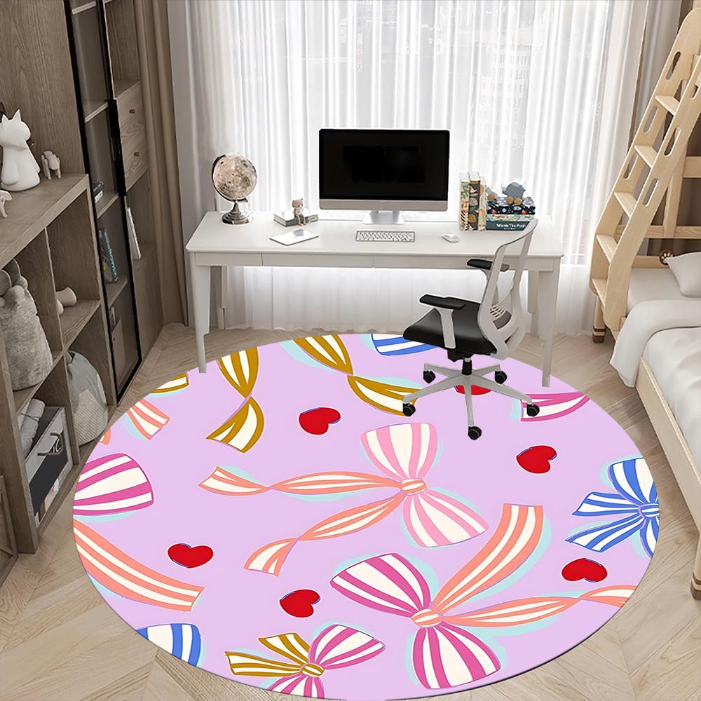 1pc Bows Hearts Chair Carpet for Office, Perfect for Office, Holiday Party Decoration Choice yy260314044