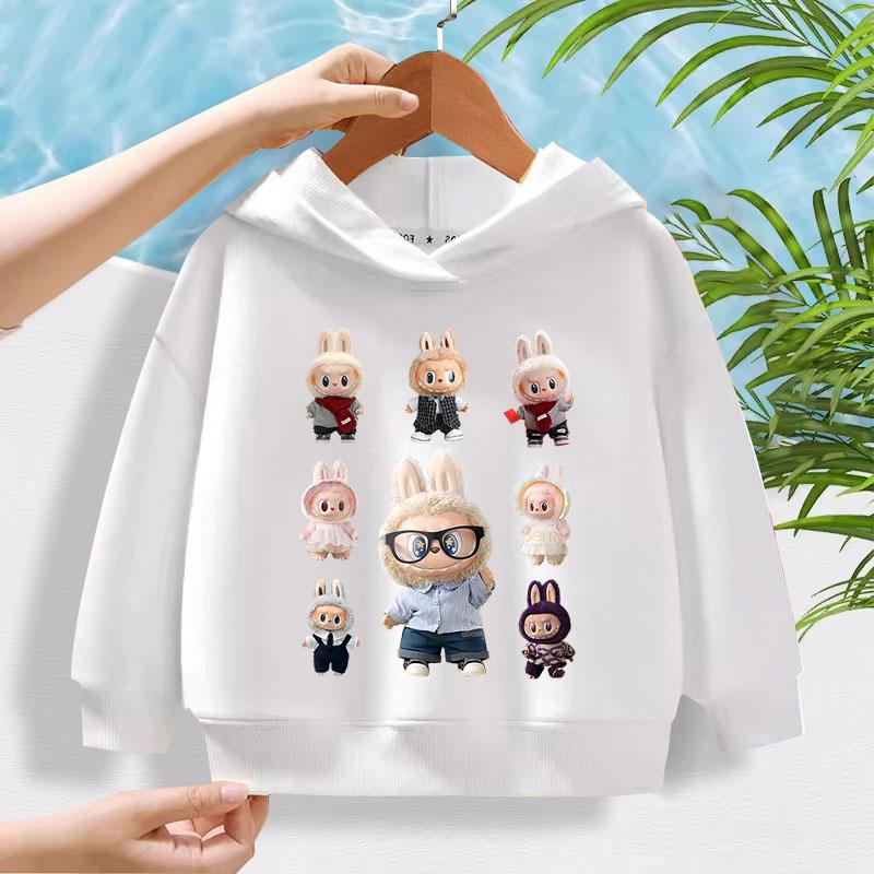 Children's Hoodie New Trendy Labubu Kids Cute Cartoon Casual Daily Hoodie 100-160cm Boys Girls