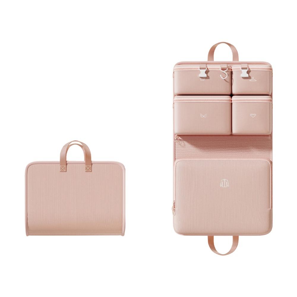 

Large Capacity Travel Storage Hanging Bag 7-in-1 Sorting Bags for Bras Underwear Socks рожевий