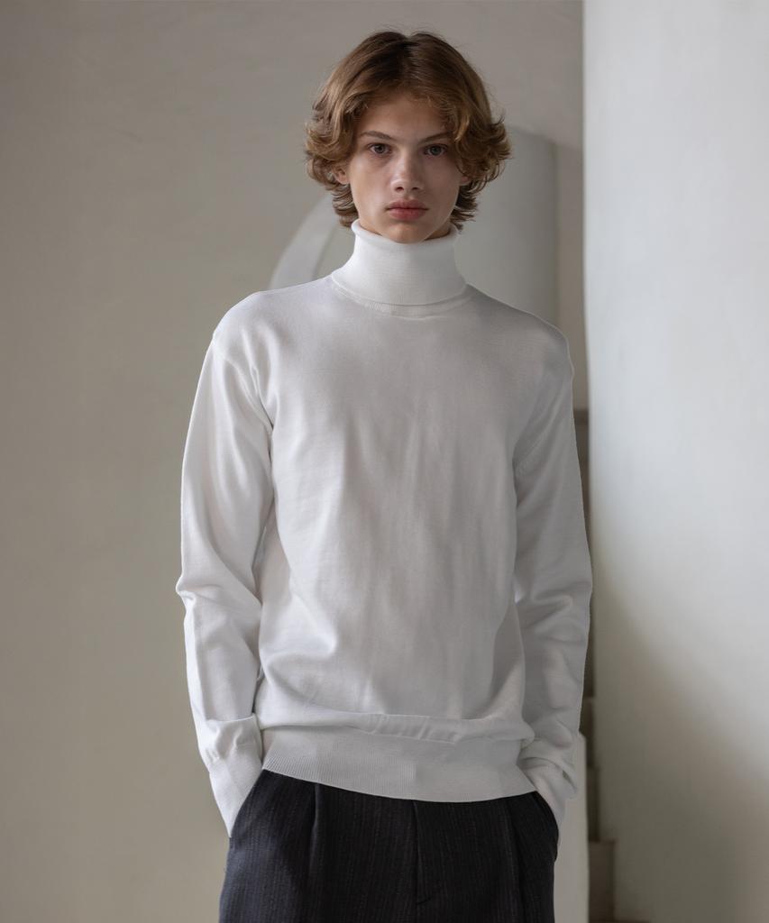 Dekkoloso Mode Herasi Turtleneck Knit [White]