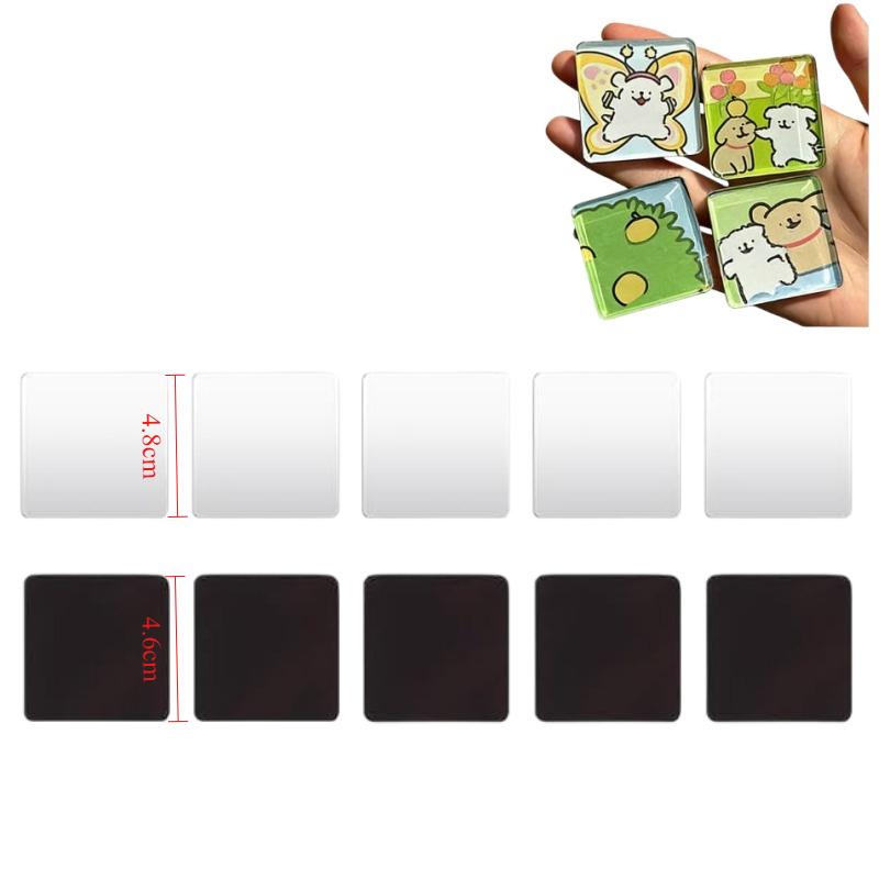 Diy Fridge Magnets Kit Acrylic Blank Refrigerator Magnets With Adhesive Backing Ferrite Magnets For Craft Home Office Decor