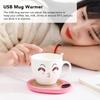 USB Mug Warmer Plate USB Mug Warmer Constant Temp Waterproof Adjustable Electric Beverage Heating Plate for Ceramic Coffee Cups