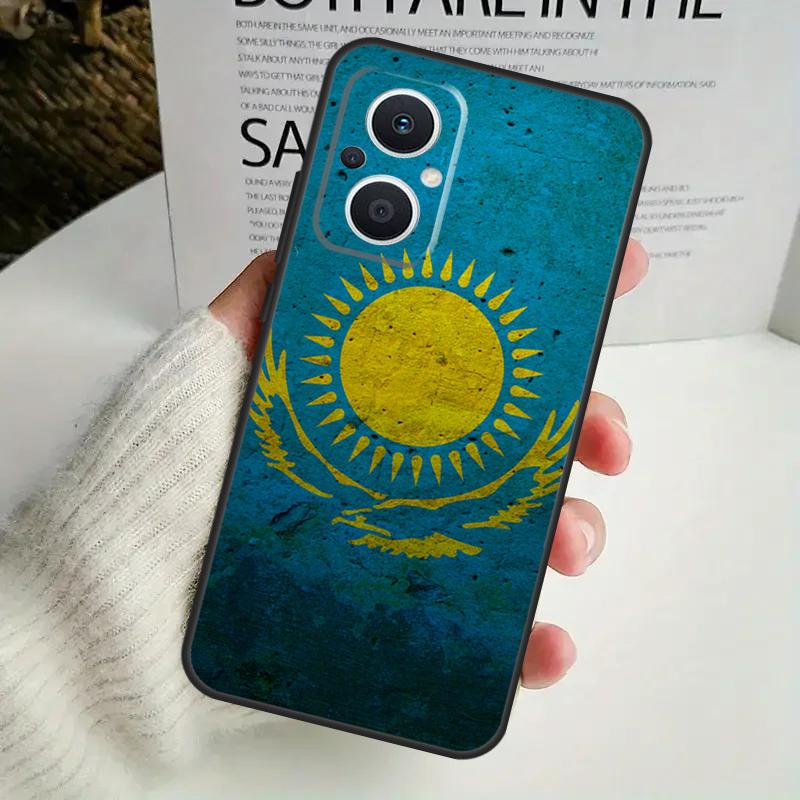 Kazakhstan Flag Phone Case For OPPO Reno 8T 14F 13 F 12 11 10 14 Pro 7 8 Lite OPPO Find X8 X6 X5 X9 Pro Cover