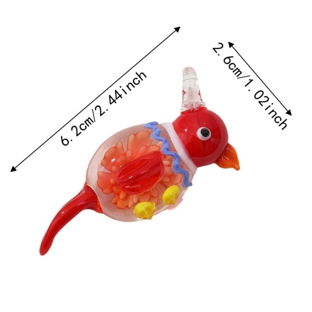 Bird Shape Lampwork Glass Pendant Handmade Bird Flower Pendant  Fit Necklace Jewelry Gifts