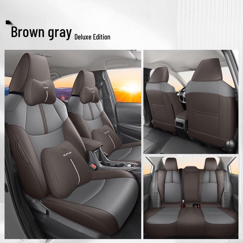 Avalon Universal Leder Autositzbezug für Vier Jahreszeiten - Vollständige Umhüllung, Fünf-Sitzkissen