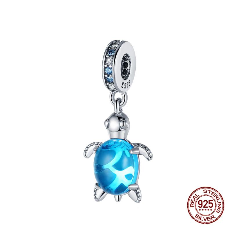 New In Original Charm Copper Ocean Series Sea Turtles Charms Beads Fit 3Mm Original Bracelet For Women Diy Fine Jewelry Gift