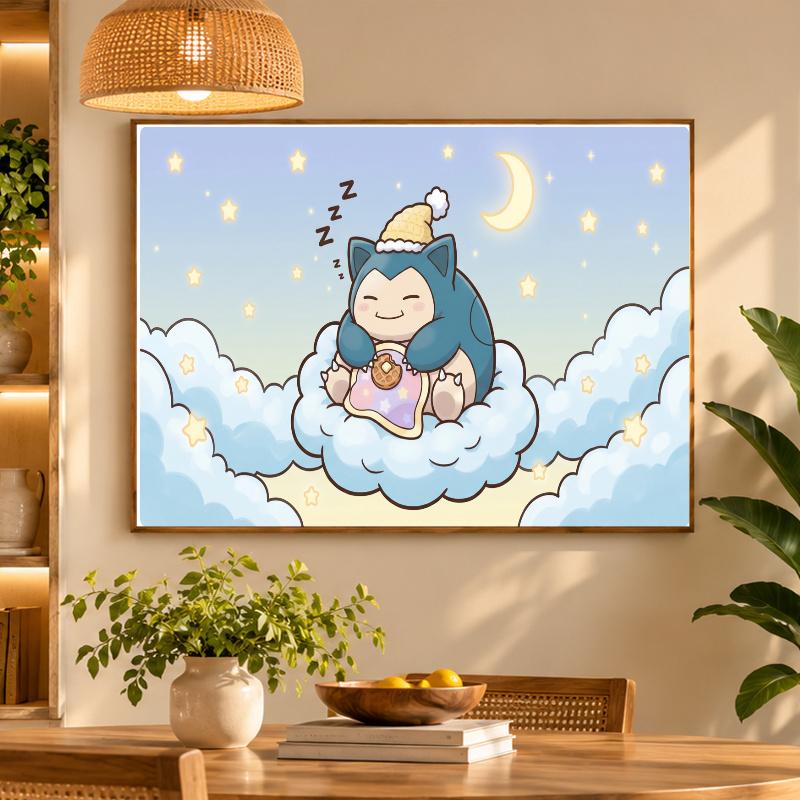 5D Diamond Painting Snorlax DIY Full Drill Diamond Art Kit Home Decoration