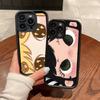Kawaii Cute Black Big Eyes Cool Phone Case For iPhone 11 12 13 14 15 16 17 Pro Max Shockproof Soft TPU Back Cover