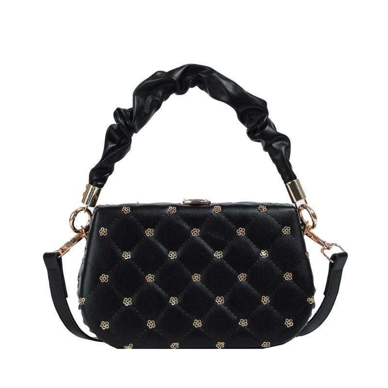 

Ромбовидная сумка женская 2024 новая модная и популярная женская сумка текстура универсальная сумка-мессенджер на одно плечо чёрный