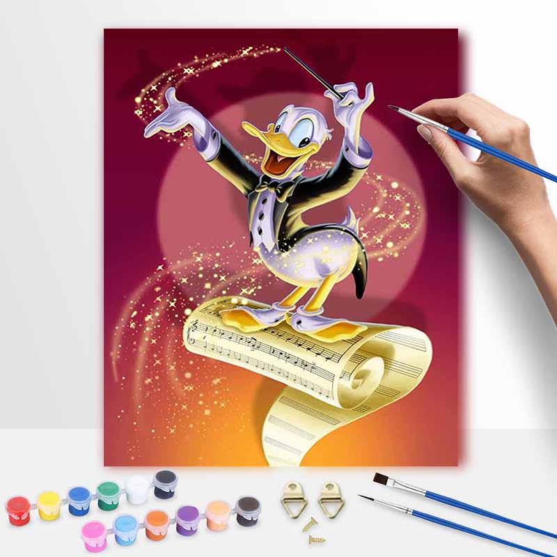 Disney Donald Duck digital oil painting art kit DIY handmade home decoration gift