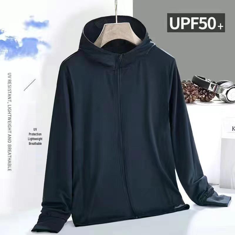 Herren Modische Eisseide Mesh UPF50 Sonnenschutzjacke - Atmungsaktiver, Dünner Sonnenmantel