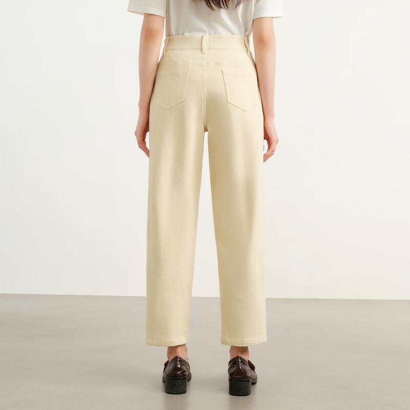 Elva' Island Women's Cotton Straight Leg Casual Trousers