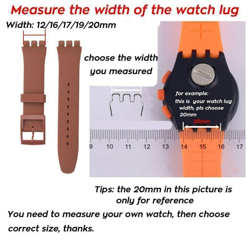 Silicone Sport Unisex Strap Classic Watch Band For Swatch Jelly Skin 19mm 17mm