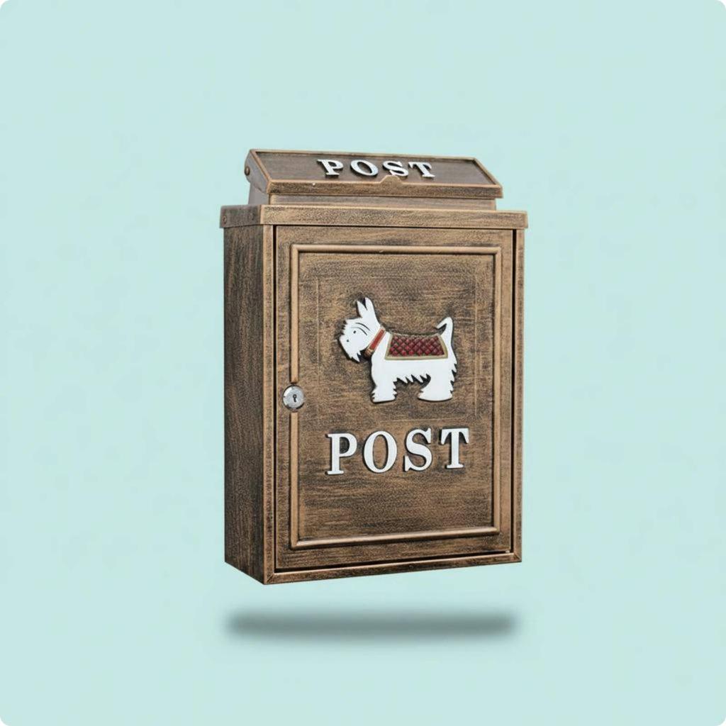 Large Weatherproof Outdoor Letterbox Aluminum Metal Post Box Decorative Mail