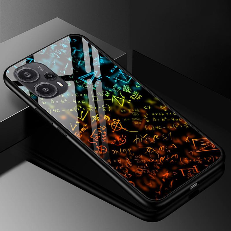 Tempered Glass Phone Case For Xiaomi Poco F5 5G F5Pro Cover Poco F5 Pro Redmi Note 12S 12C 12 4G Luxury Hard Back Bumper PocoF5