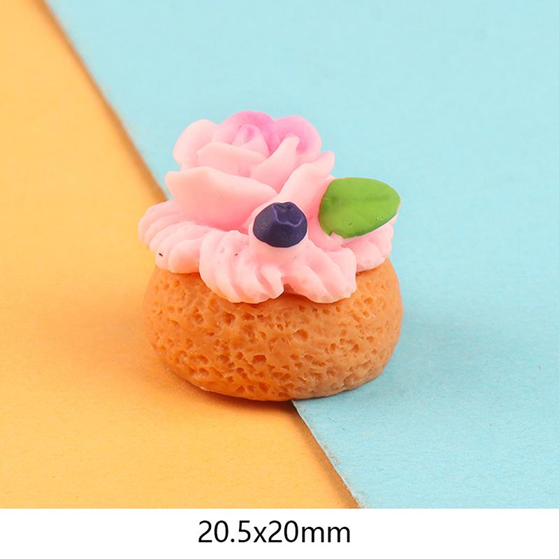 Păpușă Casă de Păpuși Prăjitură cu Fructe Accesorii Rășină Înghețată Mâncat Cremă Lipici Margine Accesorii Accesorii Casă de Păpuși