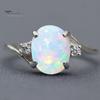 Fashion Exquisite Opal Alloy Charm Ring Women Bride Wedding Engagement Jewelry