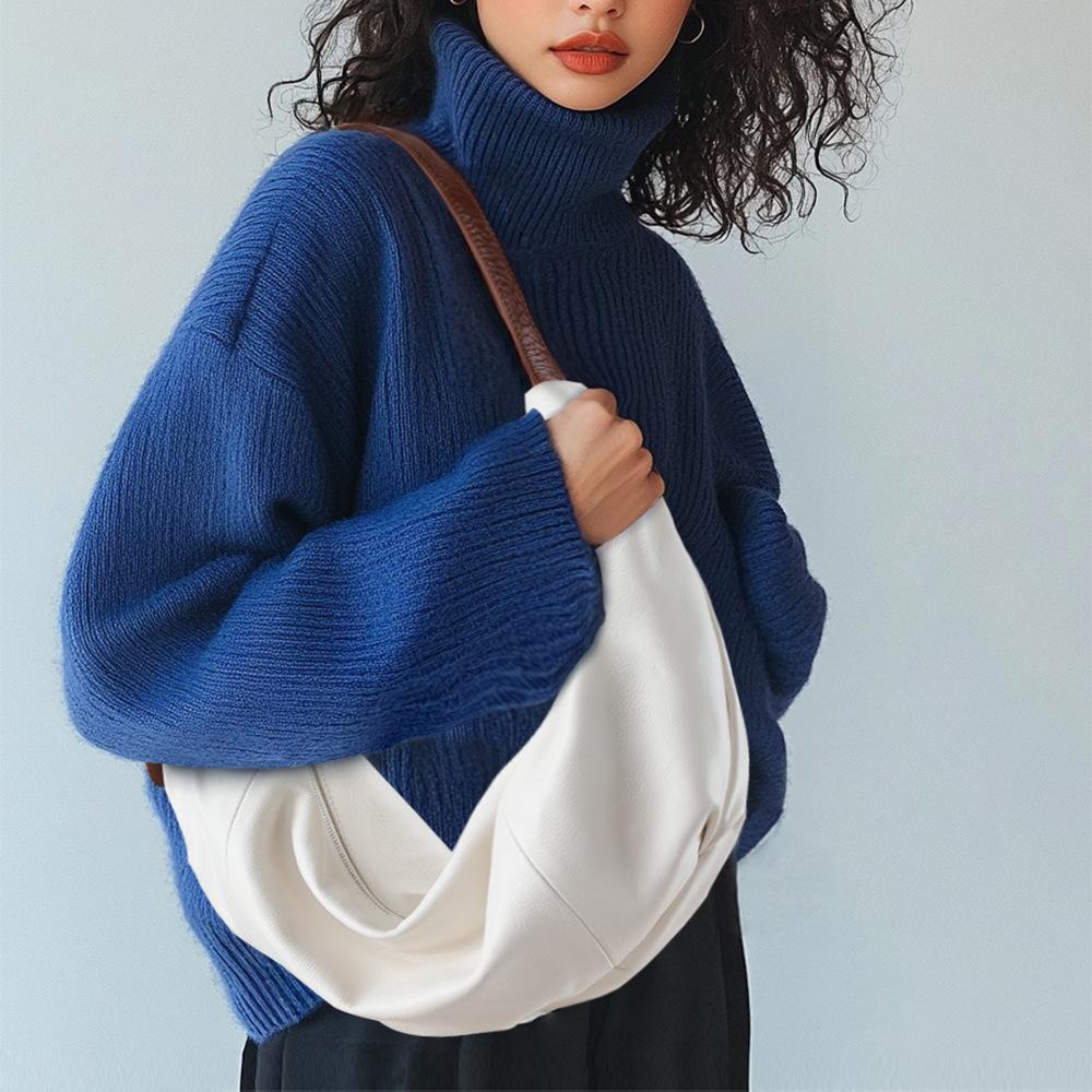 First layer cowhide dumpling bag women's high-end messenger bag can come to the picture to sample genuine leather women's bag