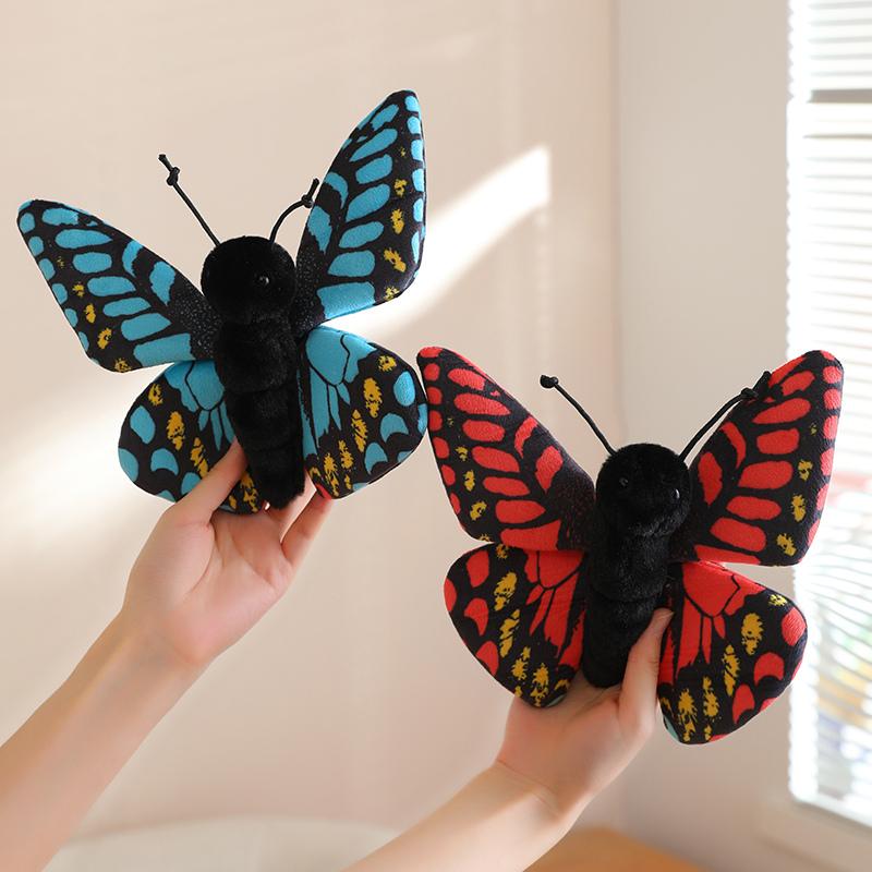 Simulation Insect Plush Toy Stuffed Butterfly Nature World Animal Small Colorful Decor Plushie Party Prop Girlfriend Gift
