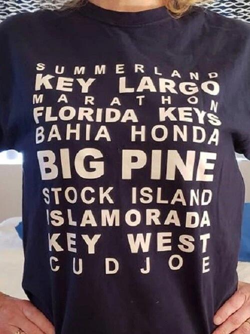 Islands of Florida Keys T shirt Tee Key West Big Pine Key Marathon Islamorada XXXL
