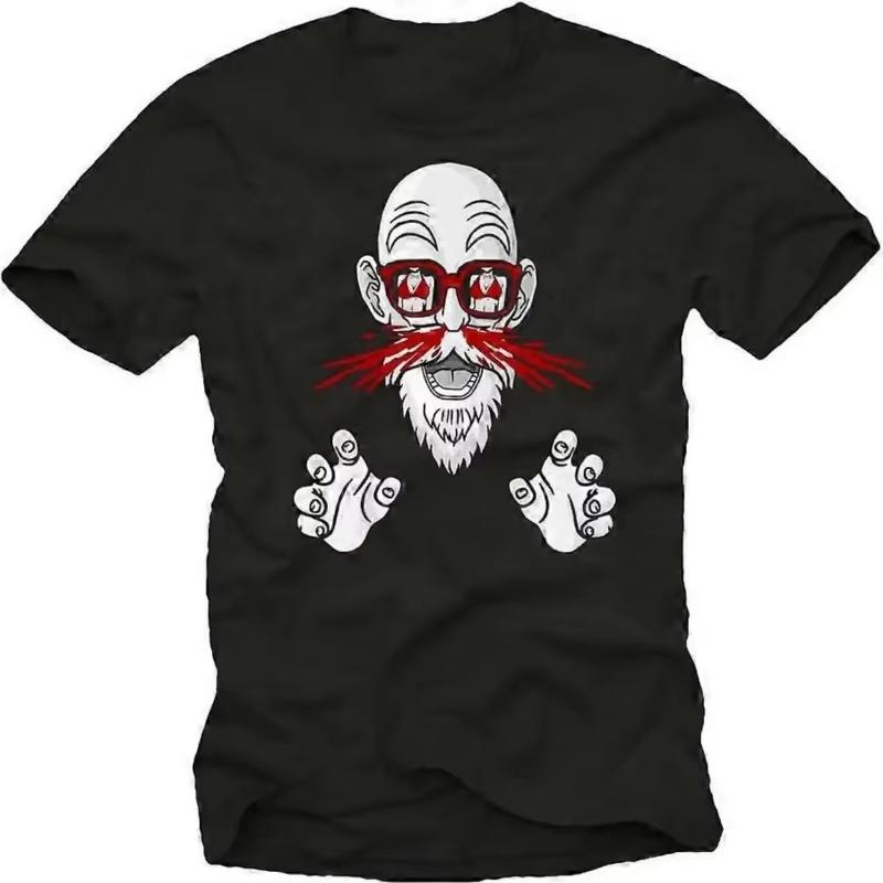 

Unisexs Anime Dragon Ball Muten Roshi T Shirt Cotton Tee Women Shortsleeve Streetwear Casual 2026 New Summer Funny Humor Novelty M