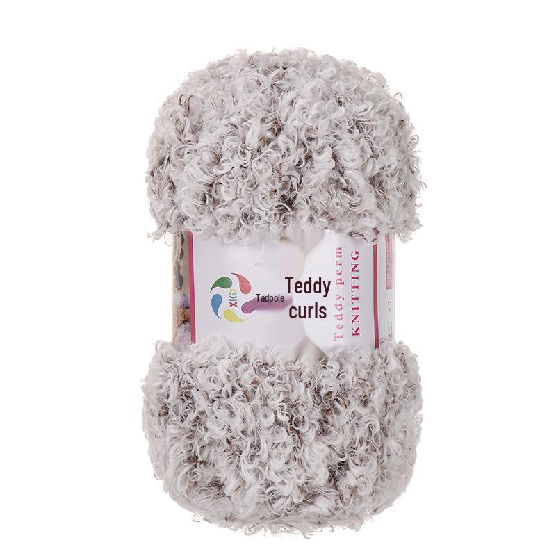 Curly Faux Fur Plush Yarn for DIY Hand-Knitting - Teddy, Doll Accessories, Scarf, Hat, Vest, Thick Coral Fleece