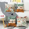 Thanksgiving Atmosphere Letter Series Pillow Case Home Decoration Cushion Cushion Illustration Letter Printing Color Matching Design