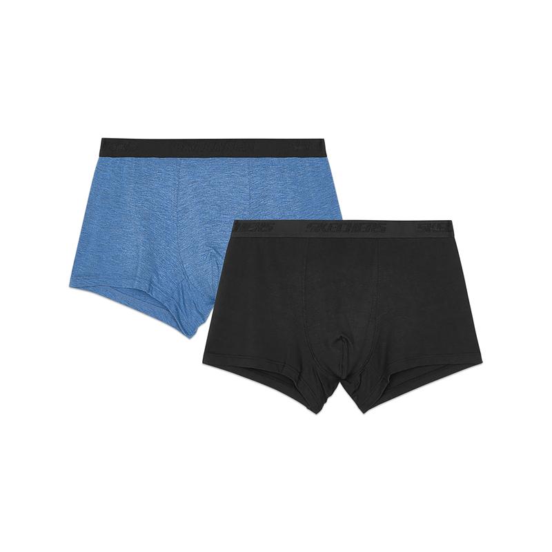 Skechers Comfort Sports Series Simple Soft Skin-Friendly Boxer Briefs 2-Pack Men Underwear L324M153-05MV