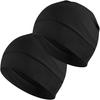 Confezione da 2 berretti Headshion leggeri 100% cotone, cappelli per dormire, berretti con ricamo 3D a teschio per uomo e donna, fodera traspirante per casco
