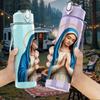 1PC Virgin Mary Holy Portrait Print 750ml Color Plastic Sports Water Bottle Leakproof Flip Straw Lid Suitable for Sports Office Home Use