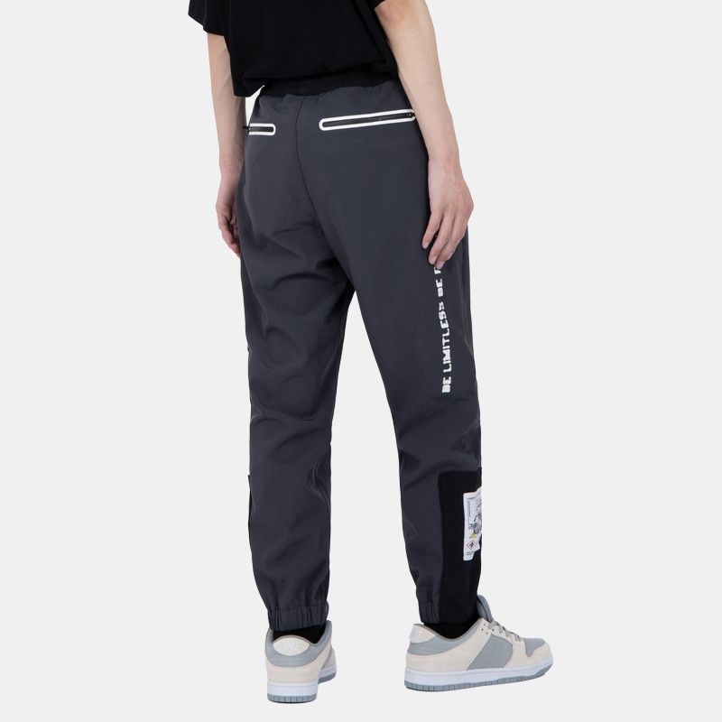 Evisu FW22 Color Block Patchwork Sports Pants Men pants Dark-Charcoal 2EAGNM2PP231XXPS