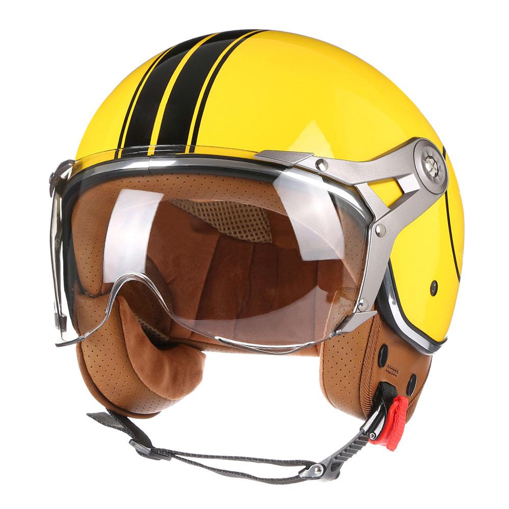 Retro Open Face 3/4 Motorcycle Motorbike Helmets Vintage Chopper Capacete De Moto Bike Cascos Scooter With For Men Women DOT