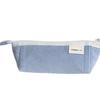 Cartoon Sailboat Pencil Case With Corduroy Material For Students Storage Organizer