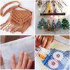 DIY Crafting 14CT Bag Mesh Grid Plastic 28x21CM Bag Sheets White Black Net Cover Crochet Projects