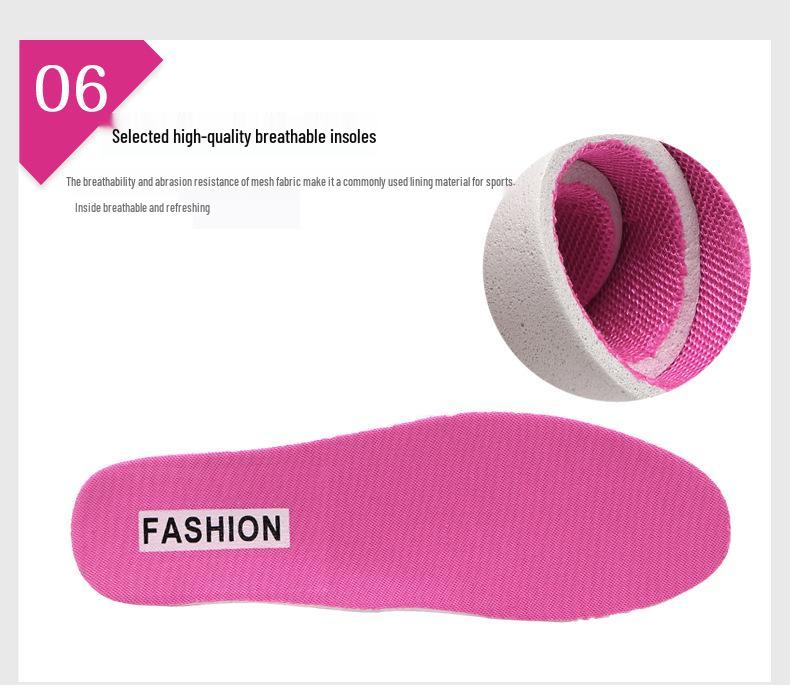 2026 Women's Breathable Shock-Absorbing Sports Shoes, Thick Sole, Height-Boosting Air Cushion, Fashionable Casual Travel Footwear.