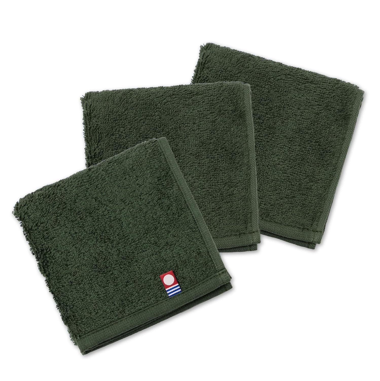 

Aso Hand Towel Imabari 3-Piece Set Cotton 100 Made Japan 22cm Square Individually Wrapped Absorbent Compact Handkerchief Byme Green cy-by335-h3-a-gn