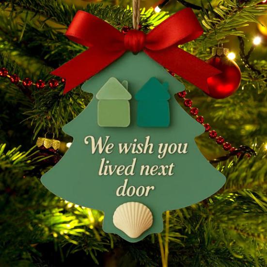 Strom/Ponožka Tvarované Mořské Sklo Přátelství Dekor Ručně Vyráběná Pobřežní Vánoční Závěsná Ozdoba na Vánoce Sváteční Domácí Dekorace