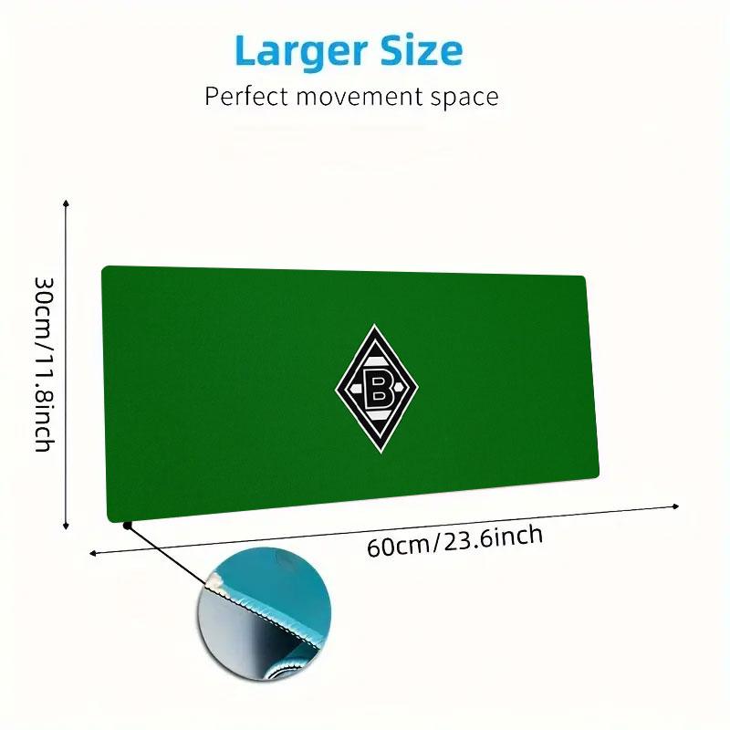 Borussia Großes Mauspad Große Gaming-Tischunterlage Rutschfest Laptop Tablet Großes Mauspad XXL Matte Mini-PC Spielmatte Mit Verriegeltem Rand
