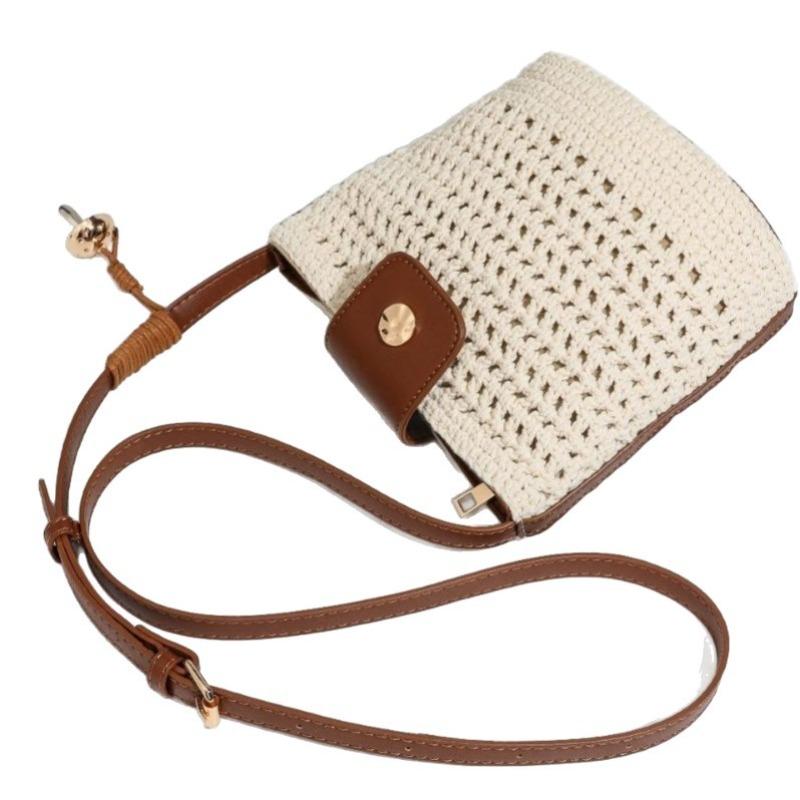 Small-scale Design Beach Woven Bag, Suitable for Commuting, Multi-functional, Hand-held, Shoulder Strap, Bucket Bag