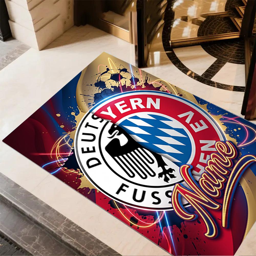 Bayern Munich Fan Artwork Floor Mat Perfect for Game Room Dining Room Outdoor Living Rooms Antislip Carpet Office Home Decor Gift for Festivals