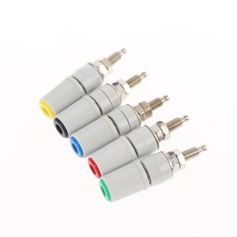 5Pcs High Current 5Mm Banana Jack Socket, 30A M5X48 Type 4Mm Amplifier Terminal Female Socket For Electronic Testing